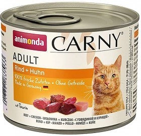 ANIMONDA Cat Carny Adult garša: liellopa un vistas 200g x6