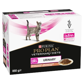 PURINA Veterinary PVD UR Urinary Cat 10x85g maisiņš - laši